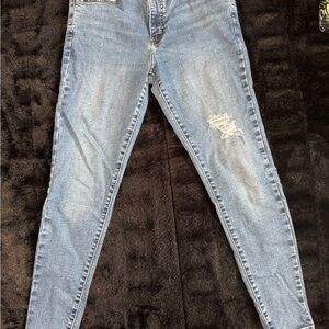 Levi's Light Blue Distressed Skinny Jeans